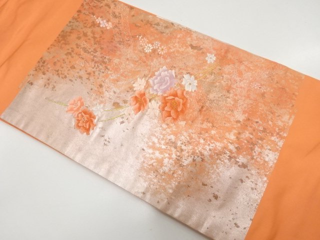 JAPANESE NAGOYA OBI / WOVEN FLORAL PLANTS